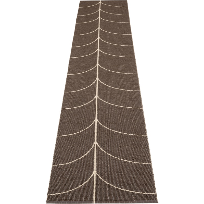 Leif Muovimatto Dark Brown / Cream, 70x360 cm
