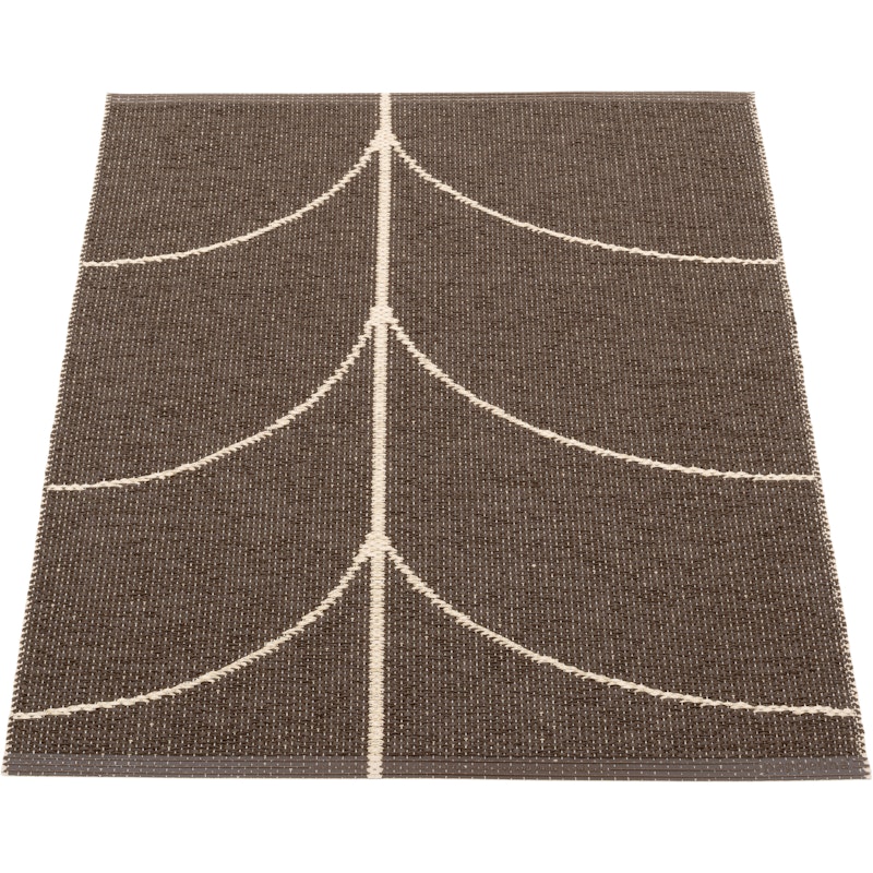 Leif Muovimatto Dark Brown / Cream, 70x90 cm