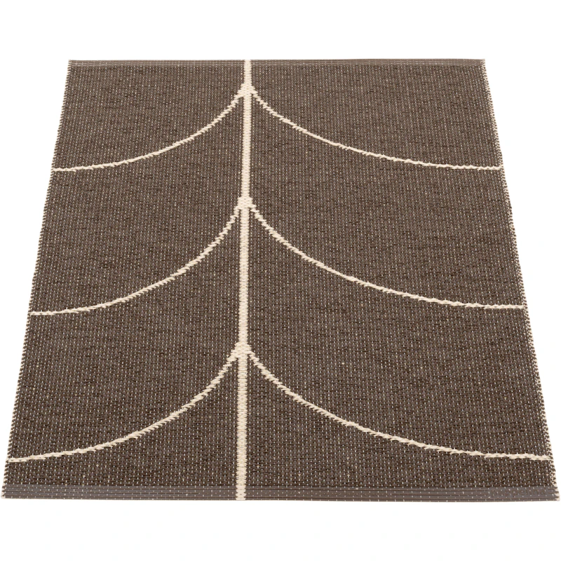 Leif Muovimatto Dark Brown / Cream, 70x90 cm