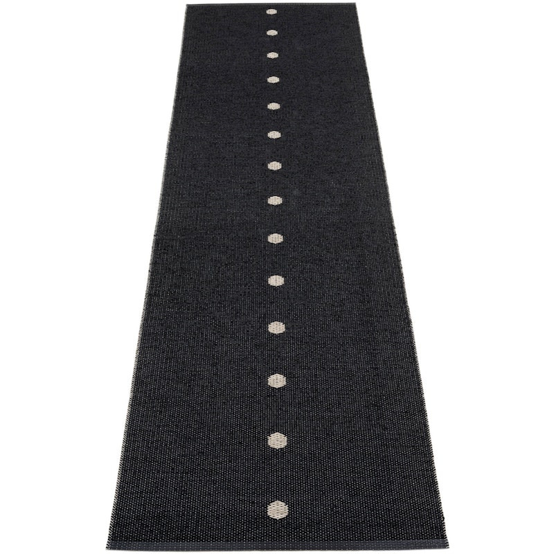 Peg Rug 70x280 cm, Black/Lin