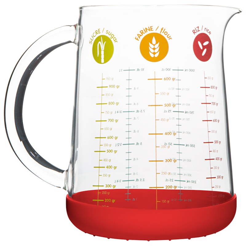 Mittakannu Lasi 1 L, Punainen