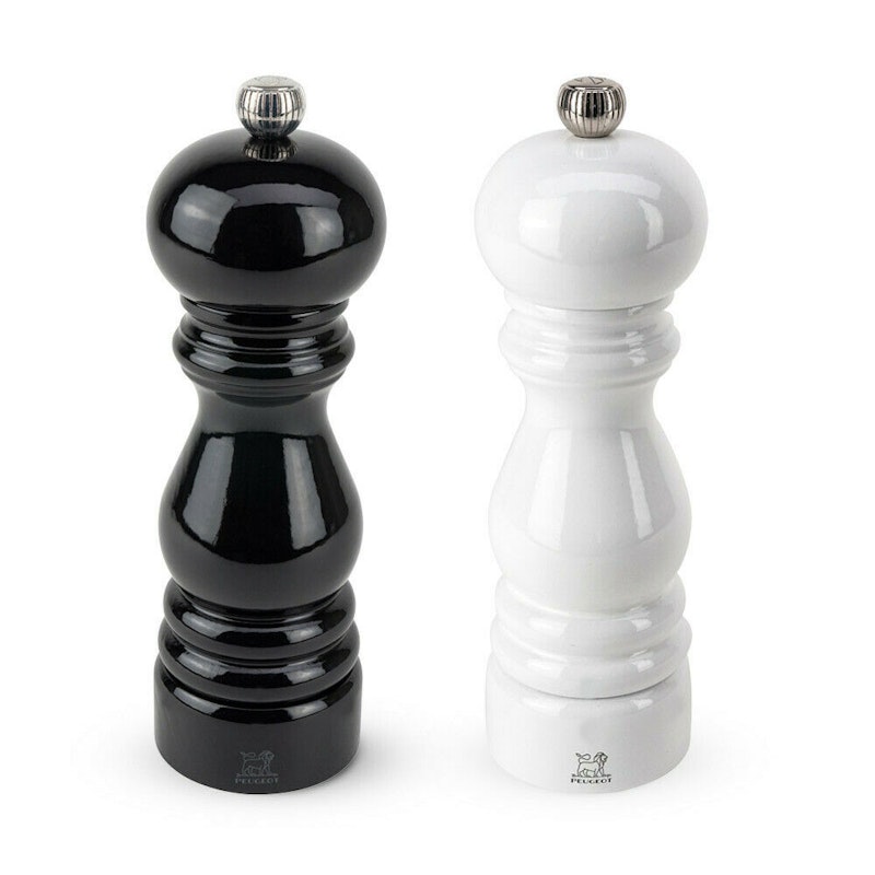 Paris Maustemyllyt 2 kpl:n pakkaus 18 cm, Mustat / Valkoiset