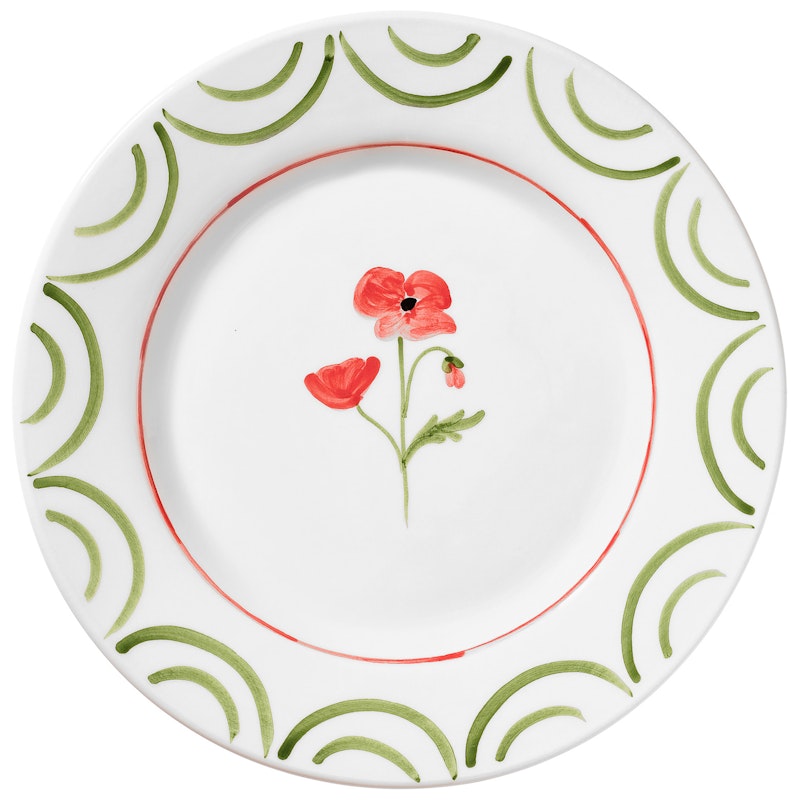 Cottage Flower Lautanen 28 cm, Punainen