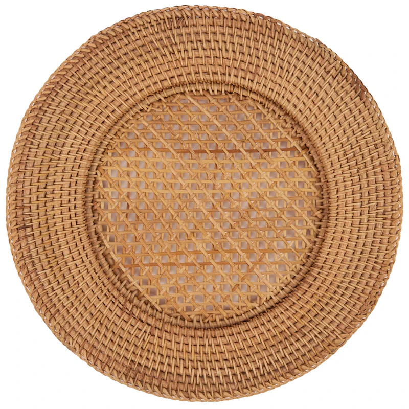 Scallop Pöytätabletti Rottinki 36 cm, Luonnollinen