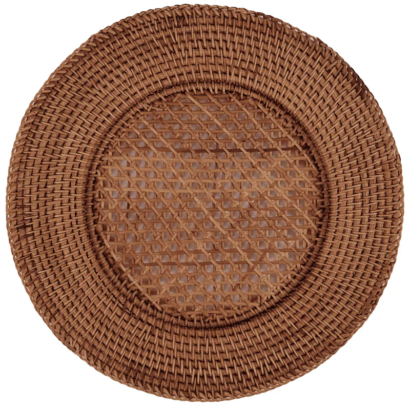 Scallop Pöytätabletti Rottinki 36 cm, Tummanruskea