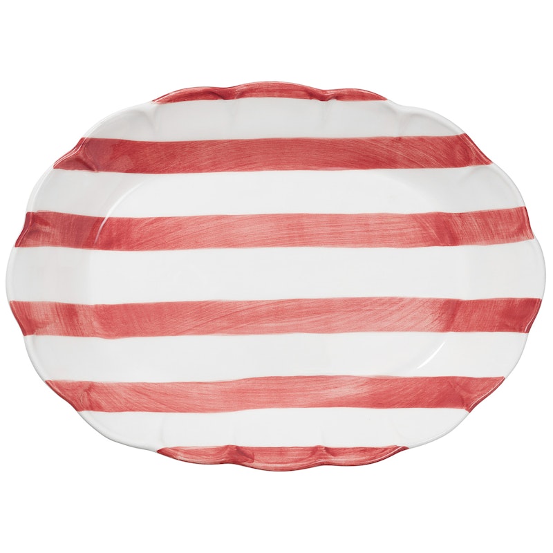 Stripe Tarjoiluastia 36 cm, Punainen