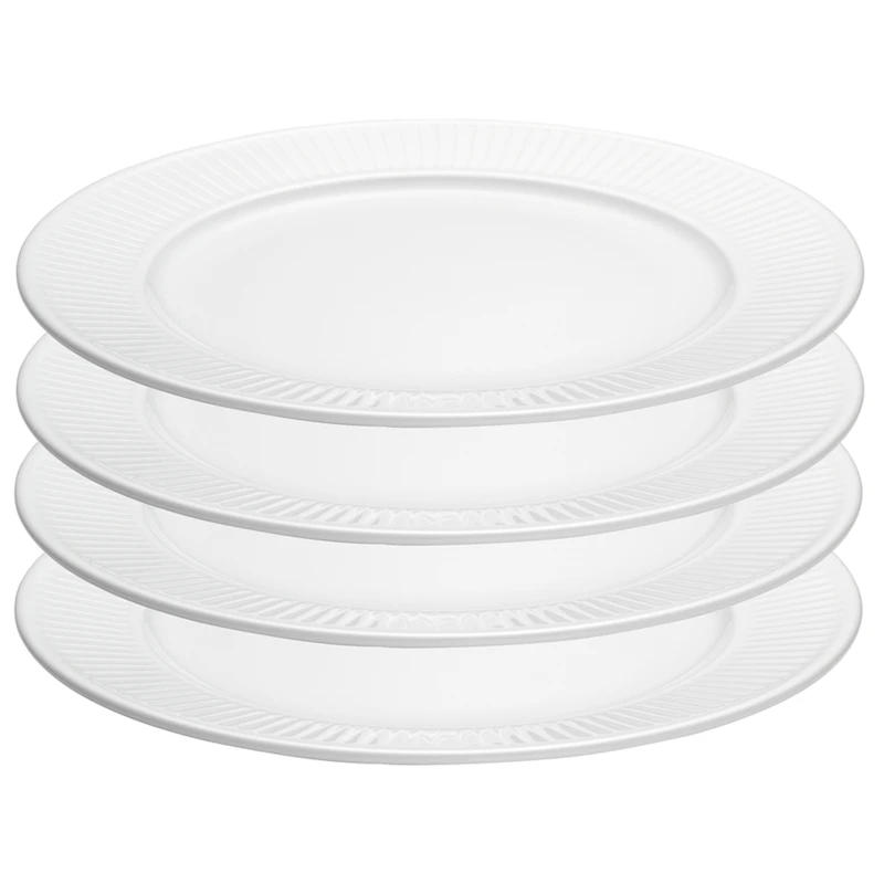 Plissé Lautanen 28 cm Valkoinen 4 kpl:n pakkaus