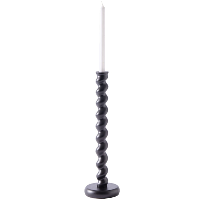 Candle Holder Twister Black M Kynttilänjalka