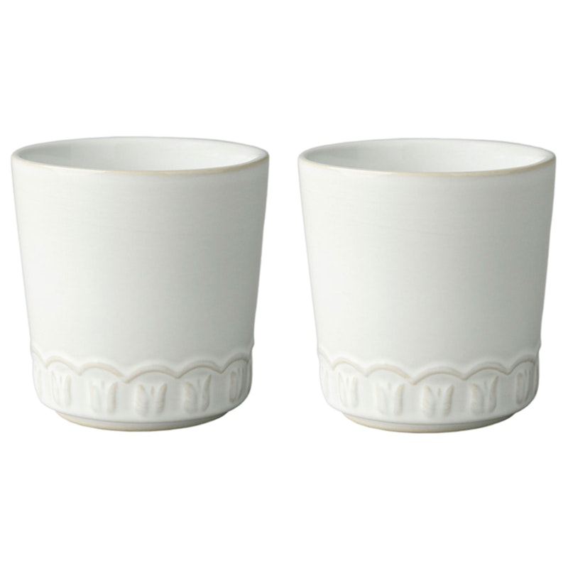 Tulipa Kuppi 20 cl 2 kpl:n pakkaus, Valkoinen