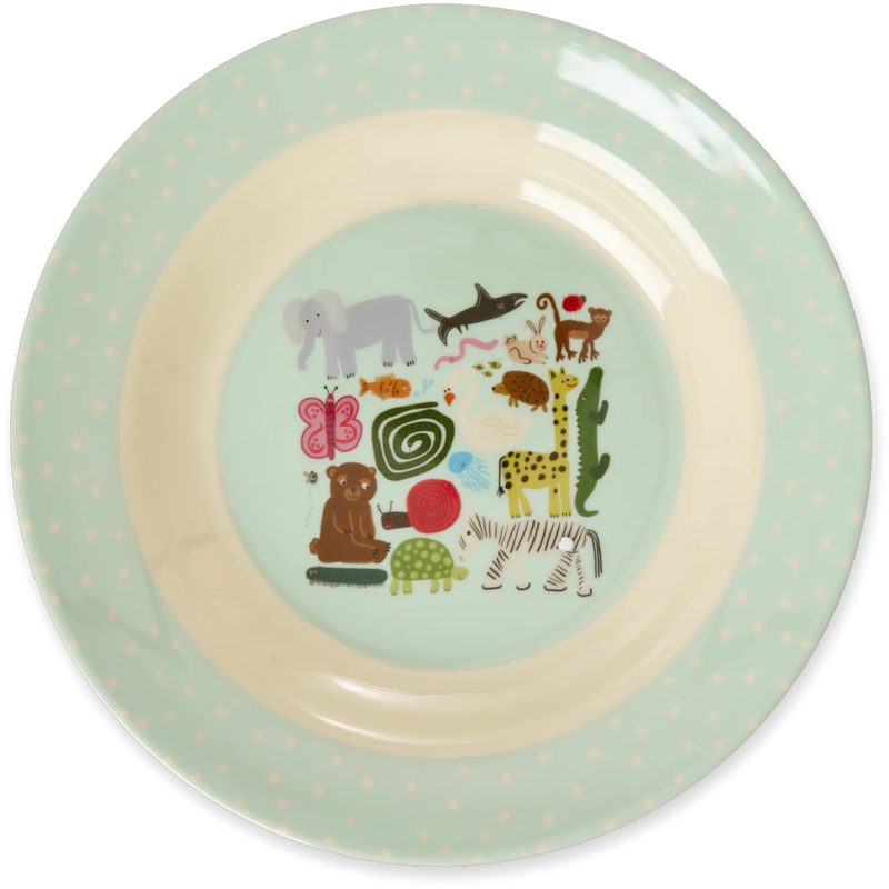 Melamine Bowl 20 cm, Mint Wildlife