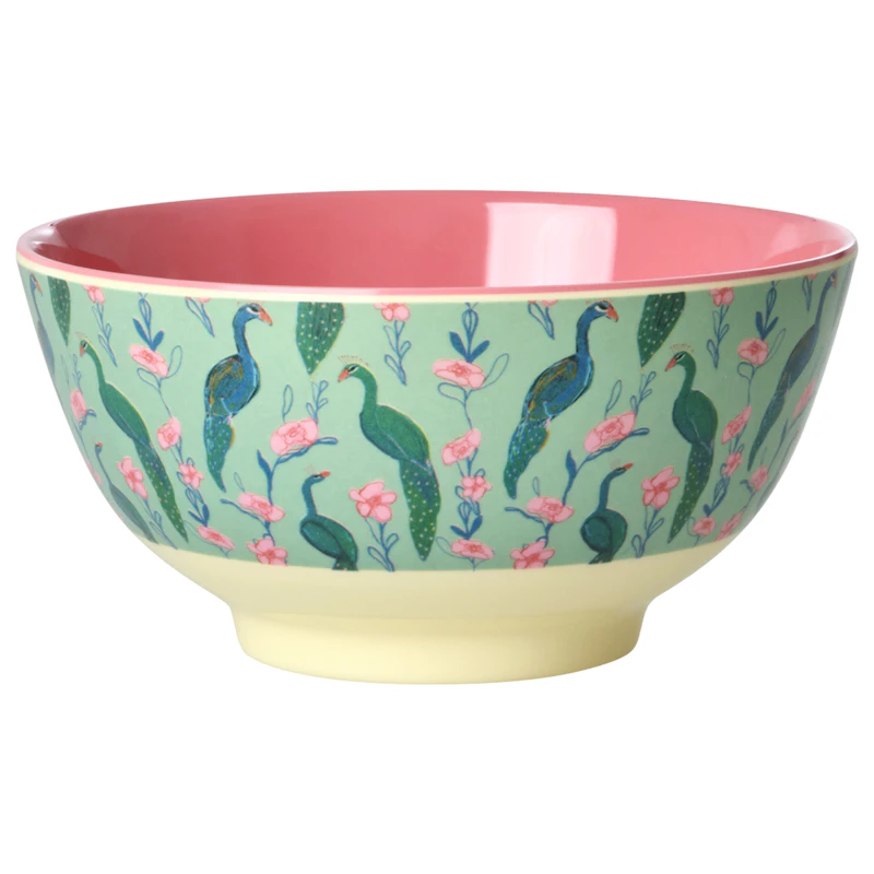 Melamine Bowl 70 cl, Peacock Power