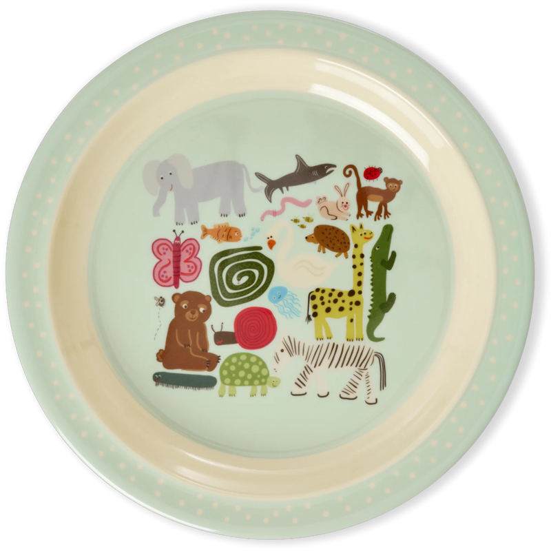 Melamiinilautanen 20 cm, Mint Wildlife