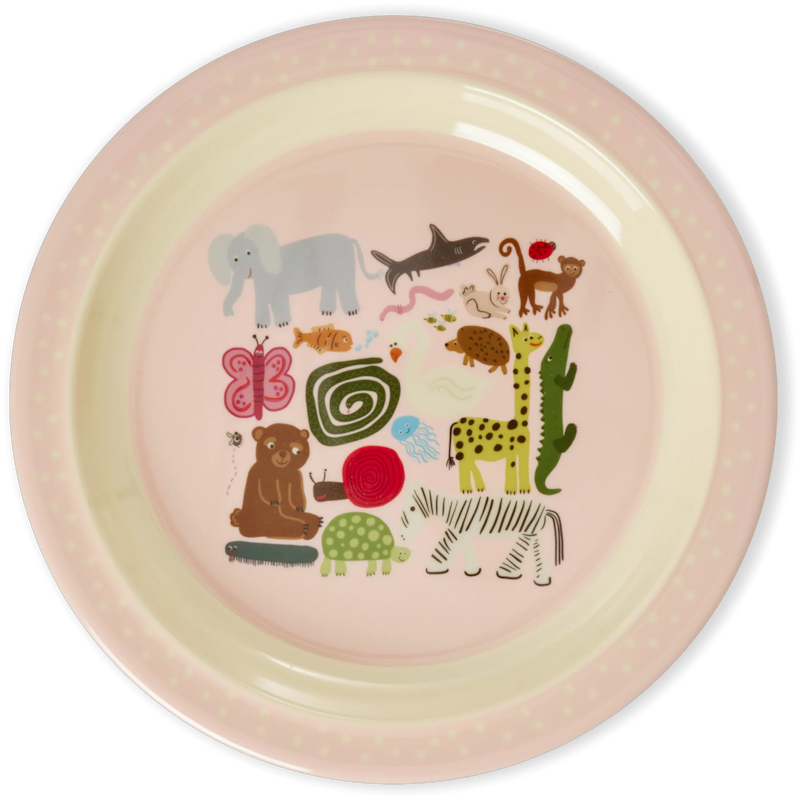 Melamiinilautanen 20 cm, Pink Wildlife