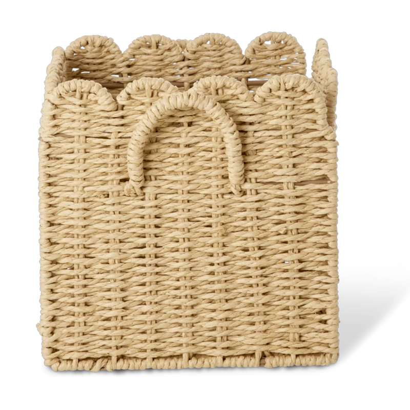 Paper Rope Kori Taitettava Piparireunaisilla Reunoilla 20 cm, Natural