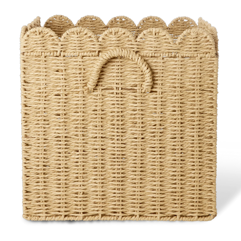 Paper Rope Kori Taitettava Piparireunaisilla Reunoilla 33 cm, Luonnollinen