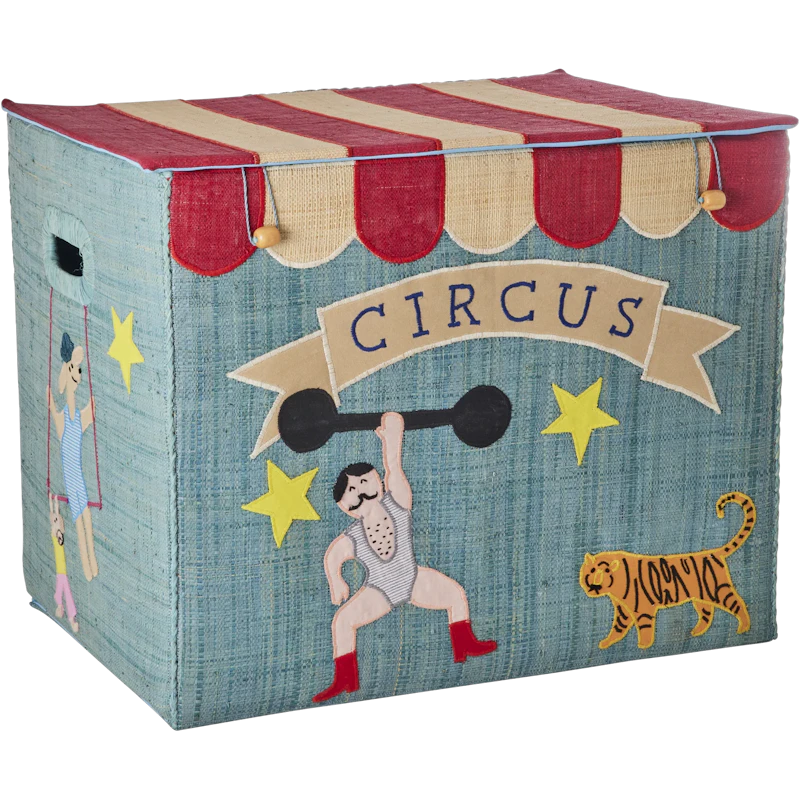 Raffia Toy Storage Extra Large Foldable, Circus