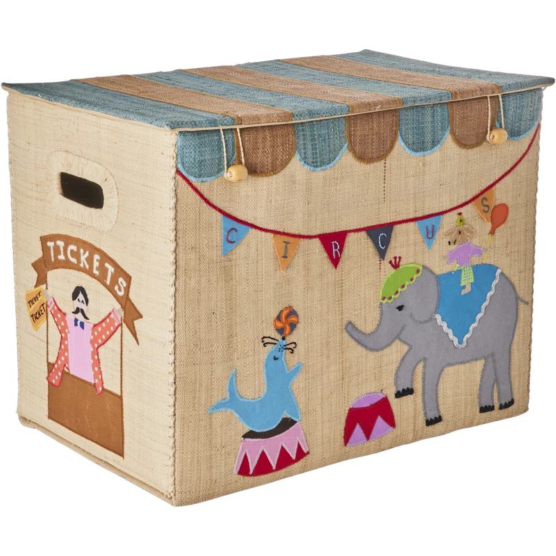 Raffia Toy Storage Large Foldable, Circus