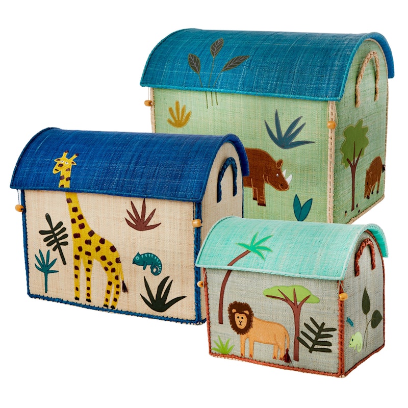 Raffia Toy Baskets Jungle