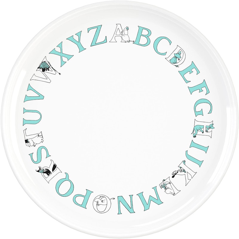 Moomin ABC Lautanen 20 cm, Turquoise