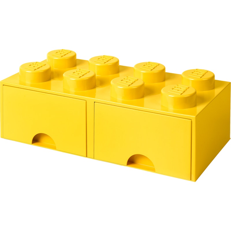 LEGO® Säilytys 2 Laatikolla 8 Nuppia, Keltainen