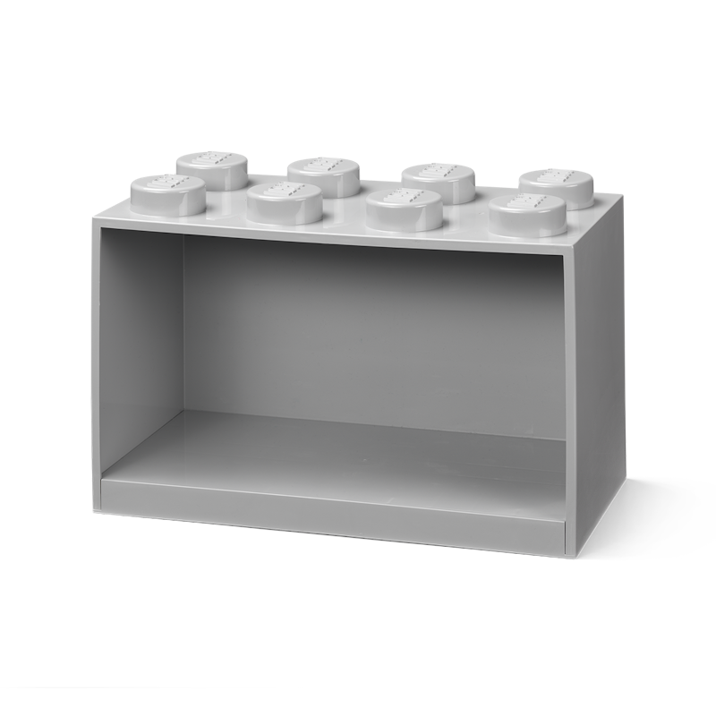 LEGO® Brick Hylly 8 Nuppia, Harmaa