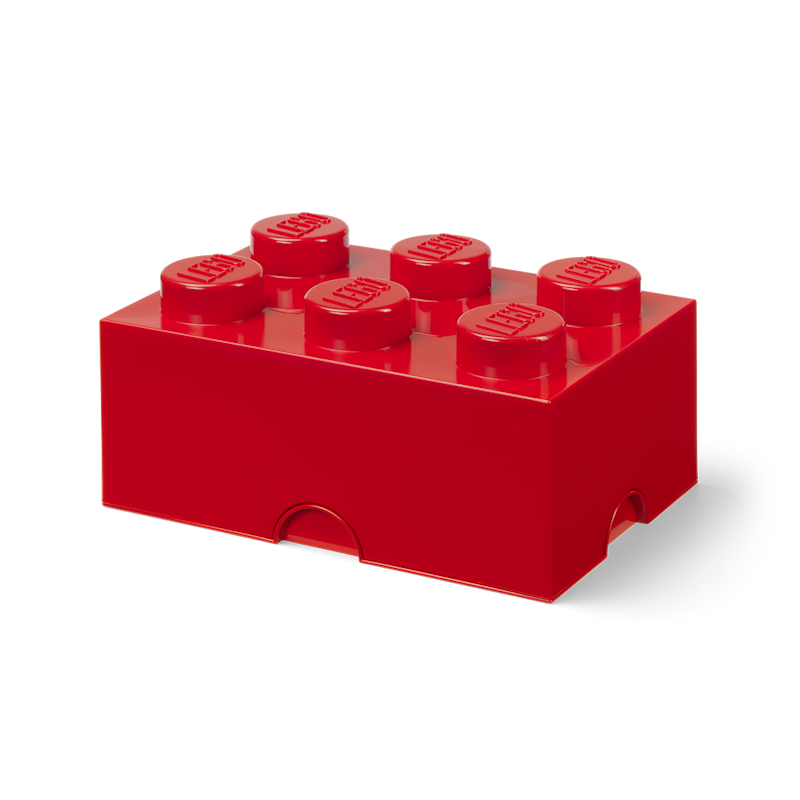 LEGO® Brick Laatikko 6 Nuppia, Punainen