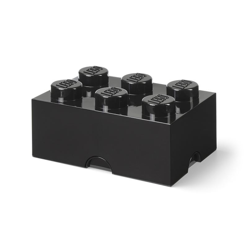 LEGO® Brick Laatikko 6 Nuppia, Musta