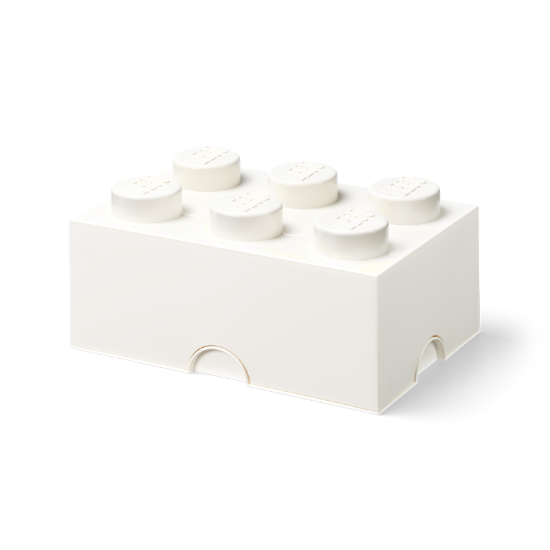 LEGO® Brick Laatikko 6 Nuppia, Valkoinen