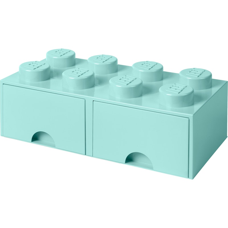 LEGO® Säilytys 2 Laatikolla 8 Nuppia, Aqua