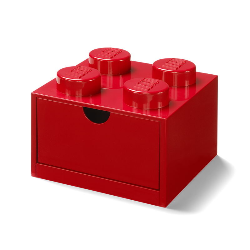 LEGO® Säilytys Laatikolla 4 Nuppia, Punainen