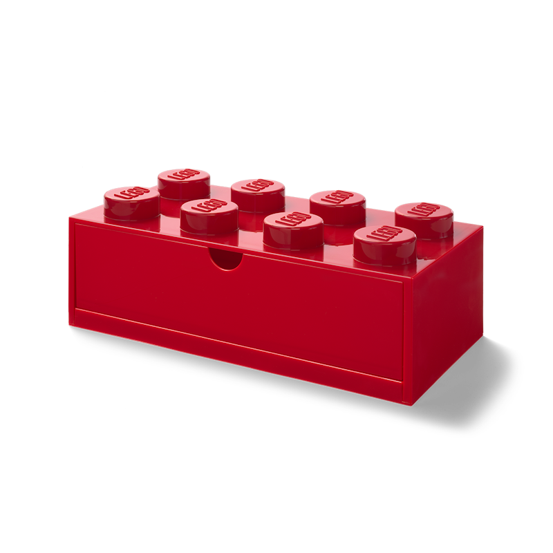 LEGO® Säilytys Laatikolla 8 Nuppia, Punainen