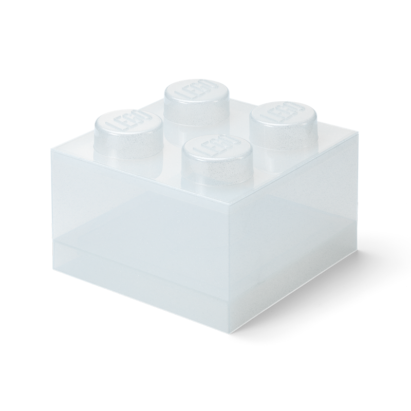 LEGO® Brick Laatikko Translucent 4 Nuppia, Glitter Translucent