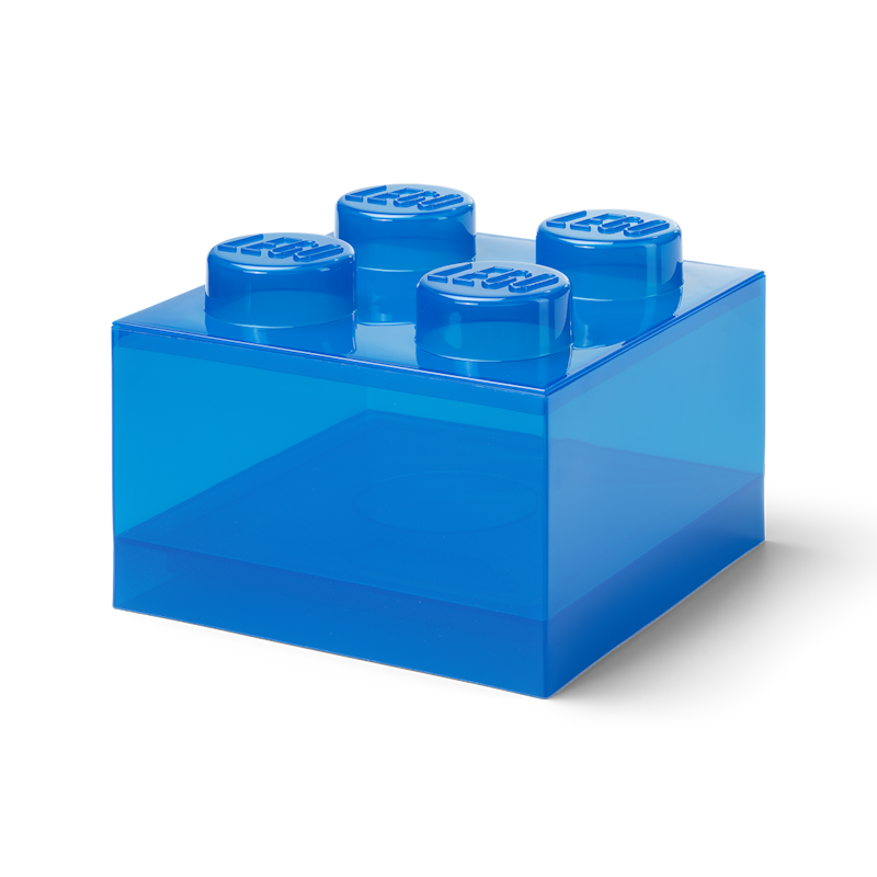 LEGO® Brick Laatikko Translucent 4 Nuppia, Sininen