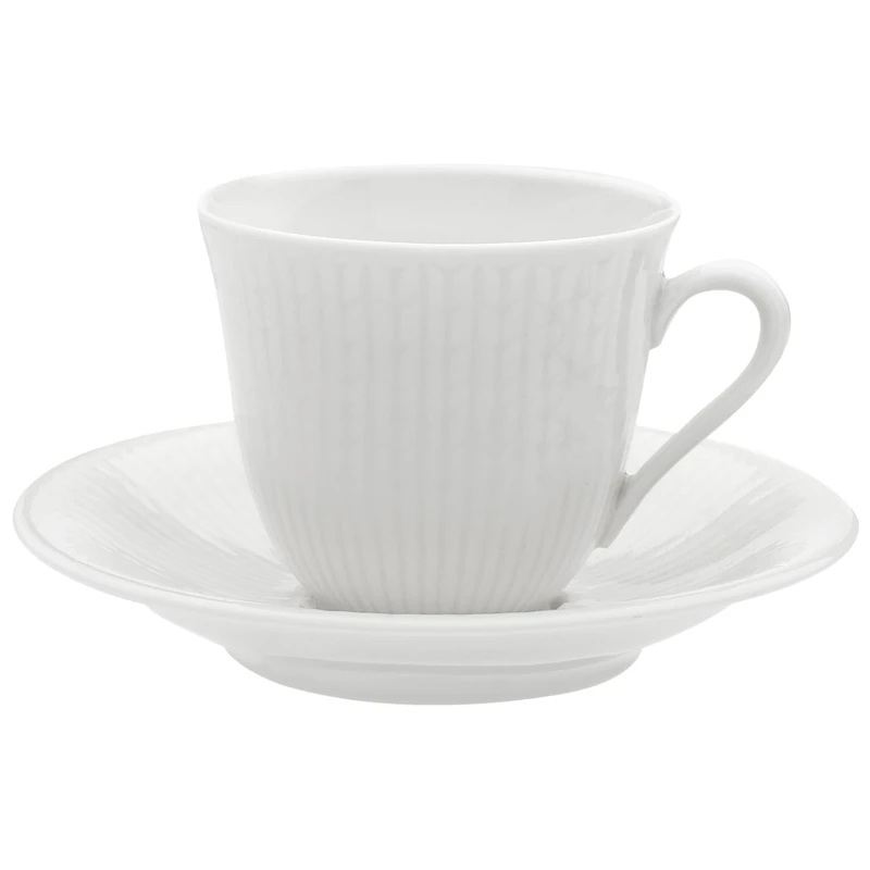Swedish Grace Kahvikuppi Pikkulautasella 16 cl, Lumenvalkoinen