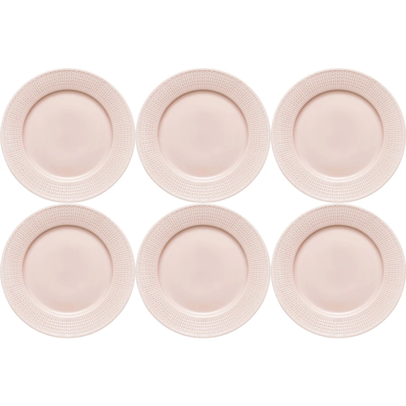 Swedish Grace Lautanen 27 cm 6 kpl:n pakkaus, Rose (Pink)