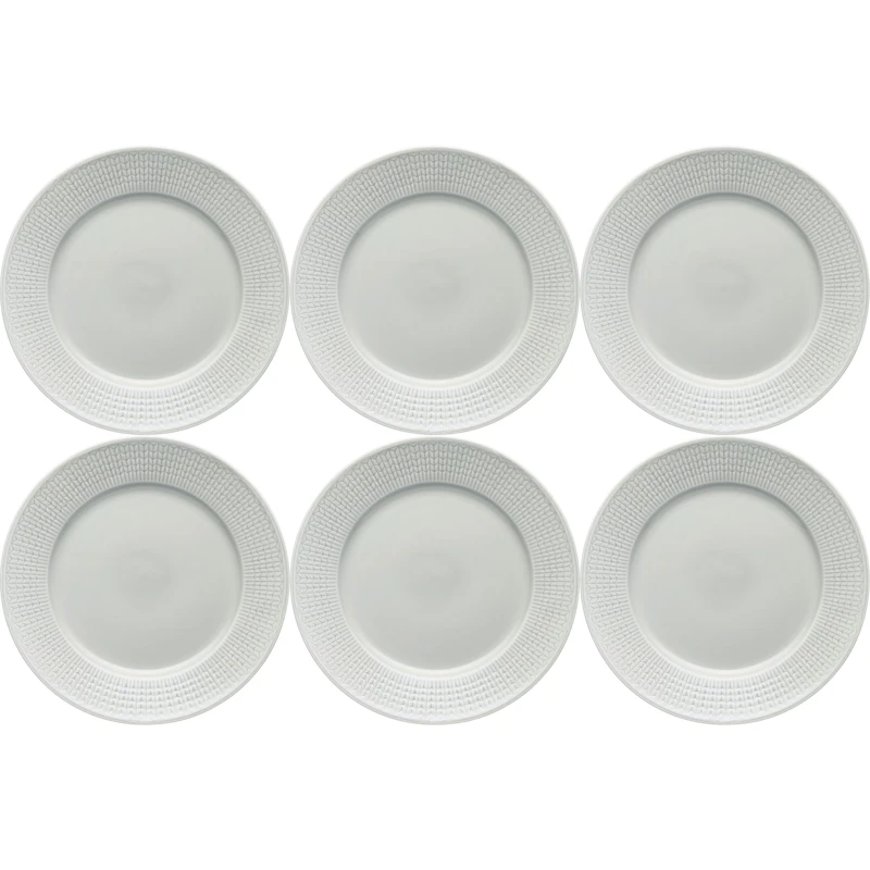 Swedish Grace Lautanen 27 cm 6 kpl:n pakkaus, Fog (Light Grey)