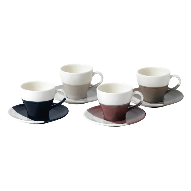 Coffee Studio Espresso Kupit Ja Lautaset, 4-pakkaus