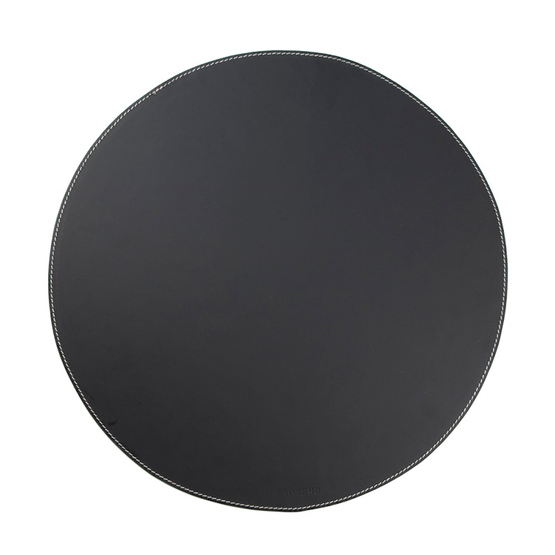 Pöytätabletti 38cm, Nahka, Musta