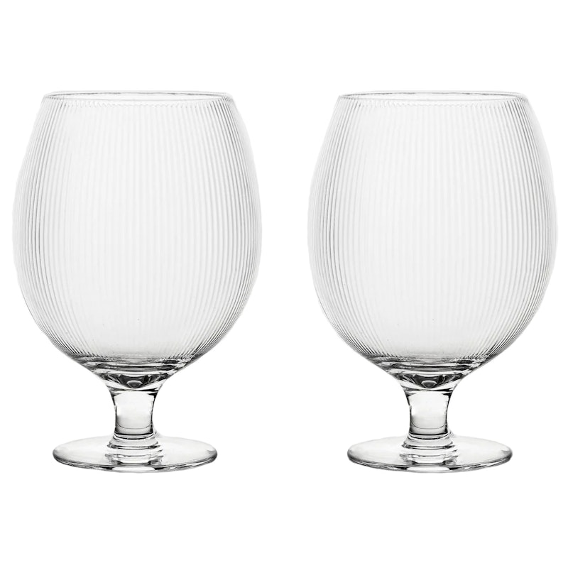 Blanka Olutlasi Aallotettu 50 cl 2 kpl:n pakkaus, Kirkas