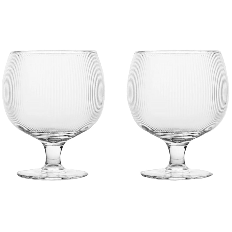 Blanka Viinilasi Aallotettu 35 cl 2 kpl:n pakkaus, Kirkas