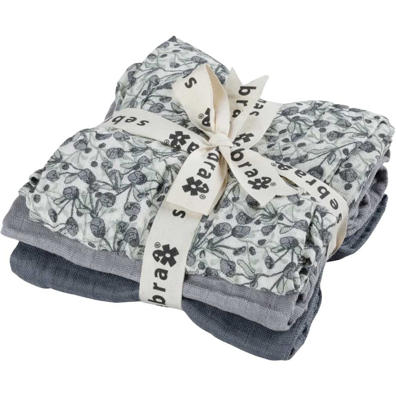 Muslin Vauvanhuopa 3 kpl:n pakkaus, Blue Olive