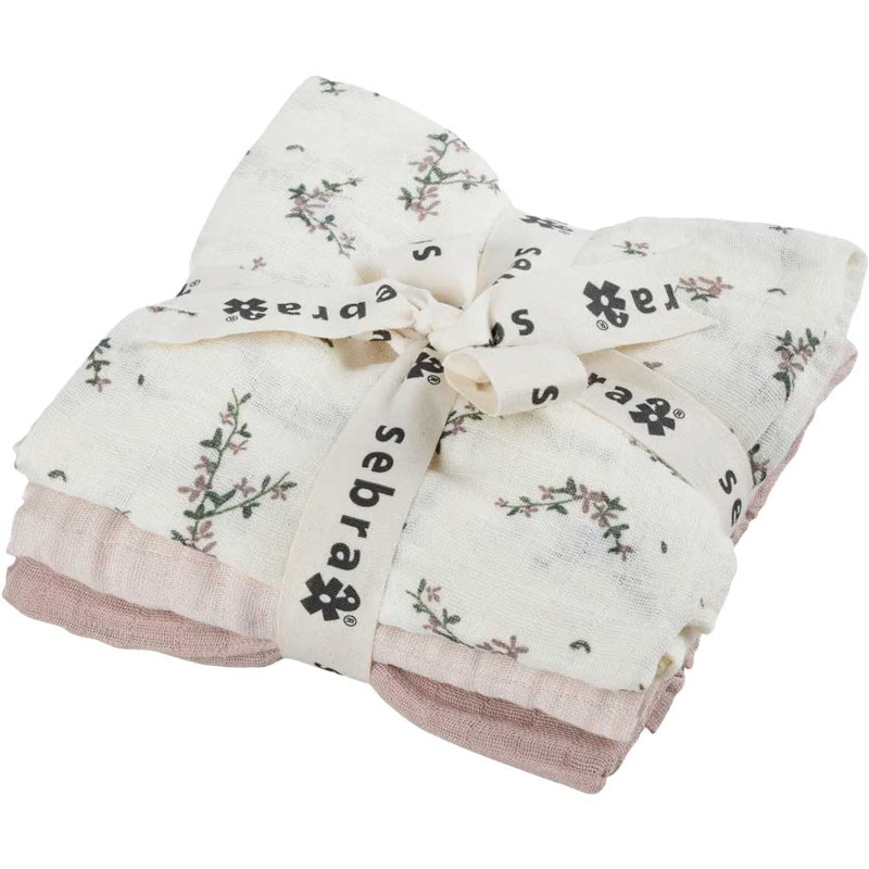 Muslin Vauvanhuopa 3 kpl:n pakkaus, Powder Blossom