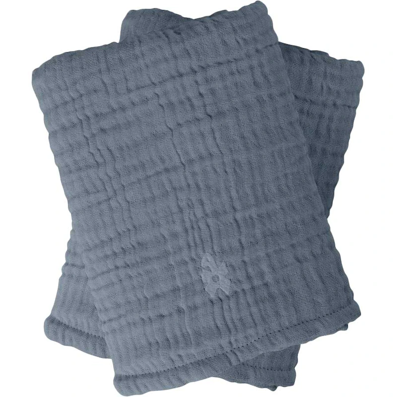 Muslin Nursing Towel 2-pack, Forest Lake Blue