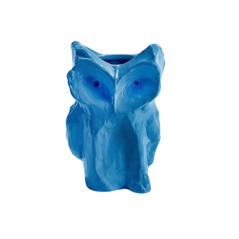 After Midnight Owl vase S, Blue