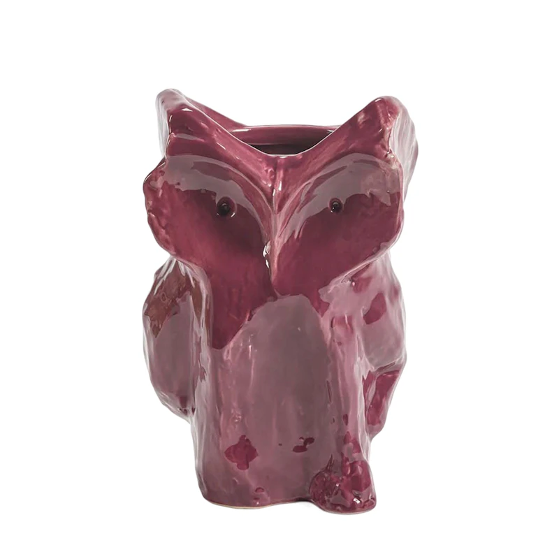 After Midnight Owl vase M, Aubergine