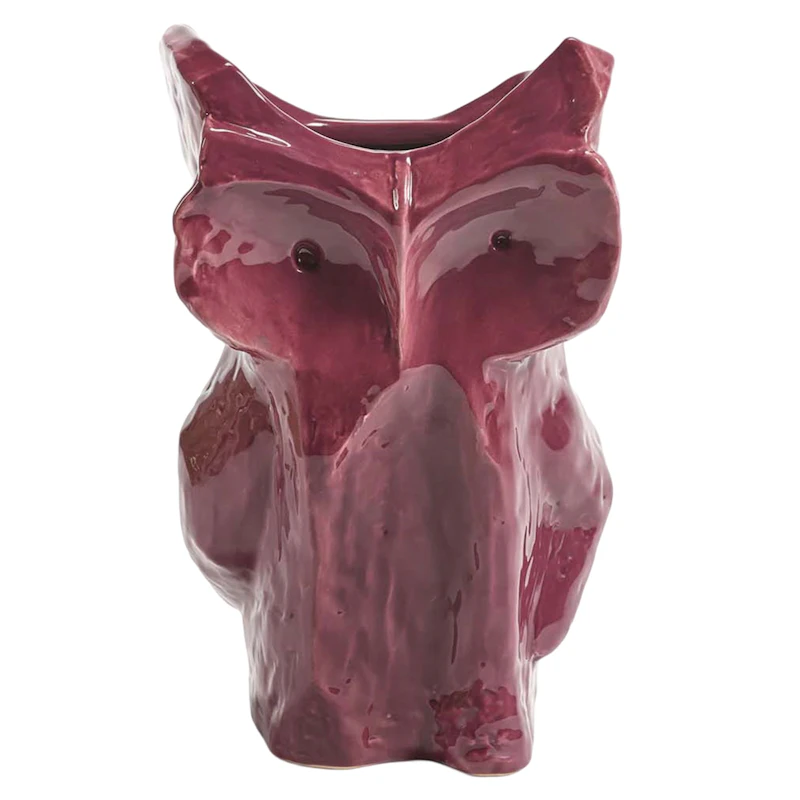 After Midnight Owl vase L, Aubergine