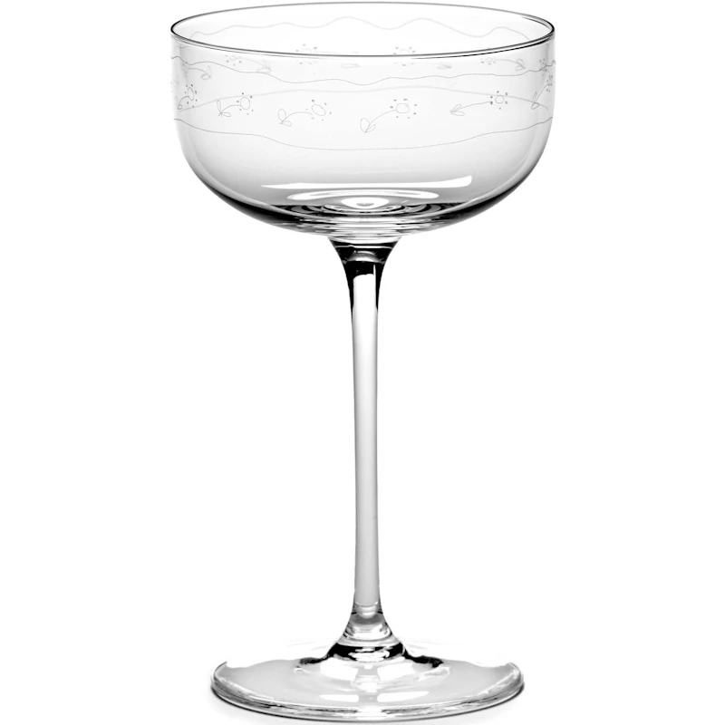 Midnight Flowers Coupe-Lasi 24 cl, Transparent