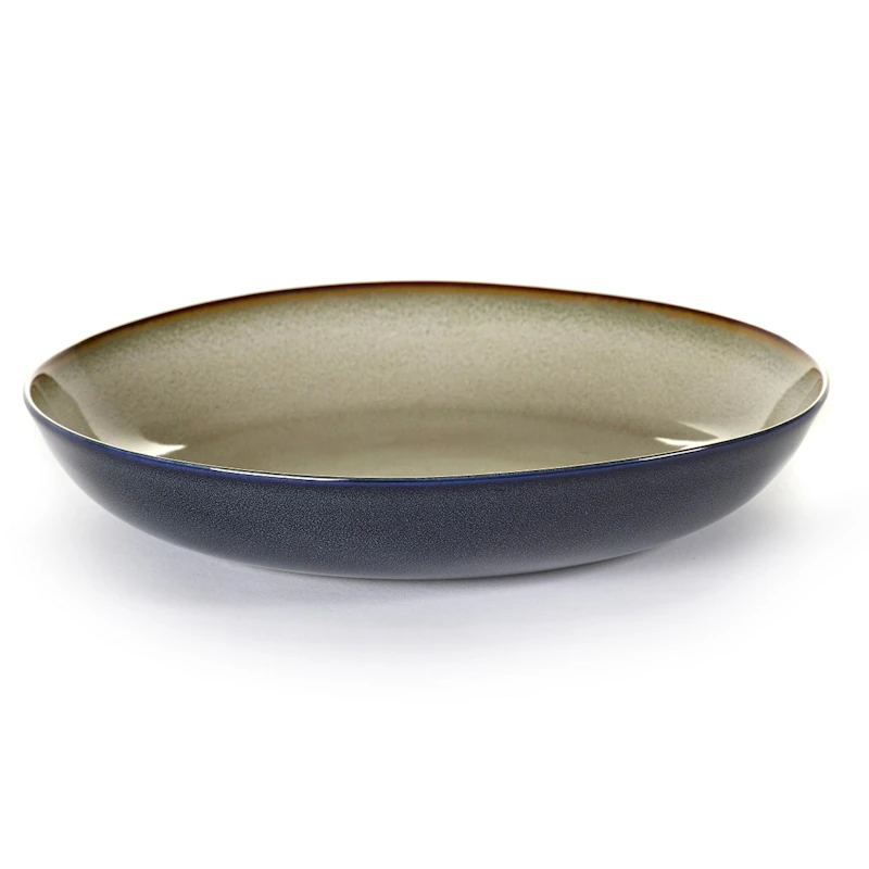 Pasta Plate D23 H4, Misty Grey/Dark Blue