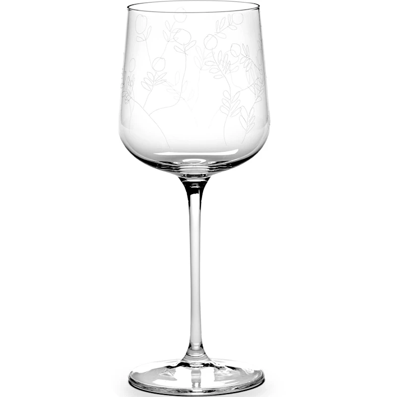 Midnight Flowers Valkoviinilasi 40 cl, Transparent