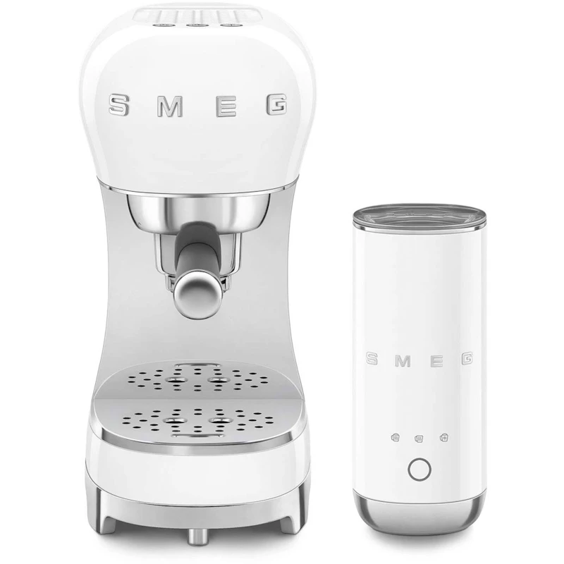 Espresso Machine With Milk Frother, White